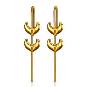 Lunara Crescent Gold Ear Cuffs
