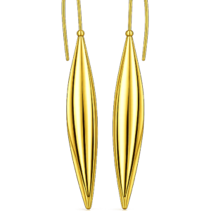 ASAR 22K Gold-Plated Sculptural Drop Earrings