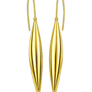 ASAR 22K Gold-Plated Sculptural Drop Earrings