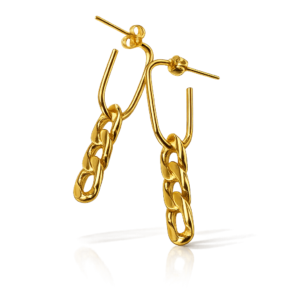 ADAA 22K Gold-Plated Chain Drop Earrings