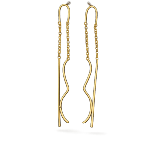 LUMINA 22K Gold-Plated Minimalist Threader Earrings