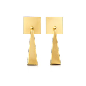 Aurex Geo Minimalist Square Stud & Geometric Drop Earrings