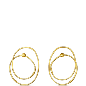 AAKAR 22K Gold-Plated Orbit Statement Earrings