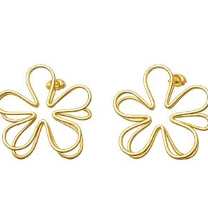 Falak 22K Gold-Plated Floral Bloom Earrings