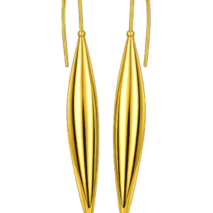ASAR 22K Gold-Plated Sculptural Drop Earrings